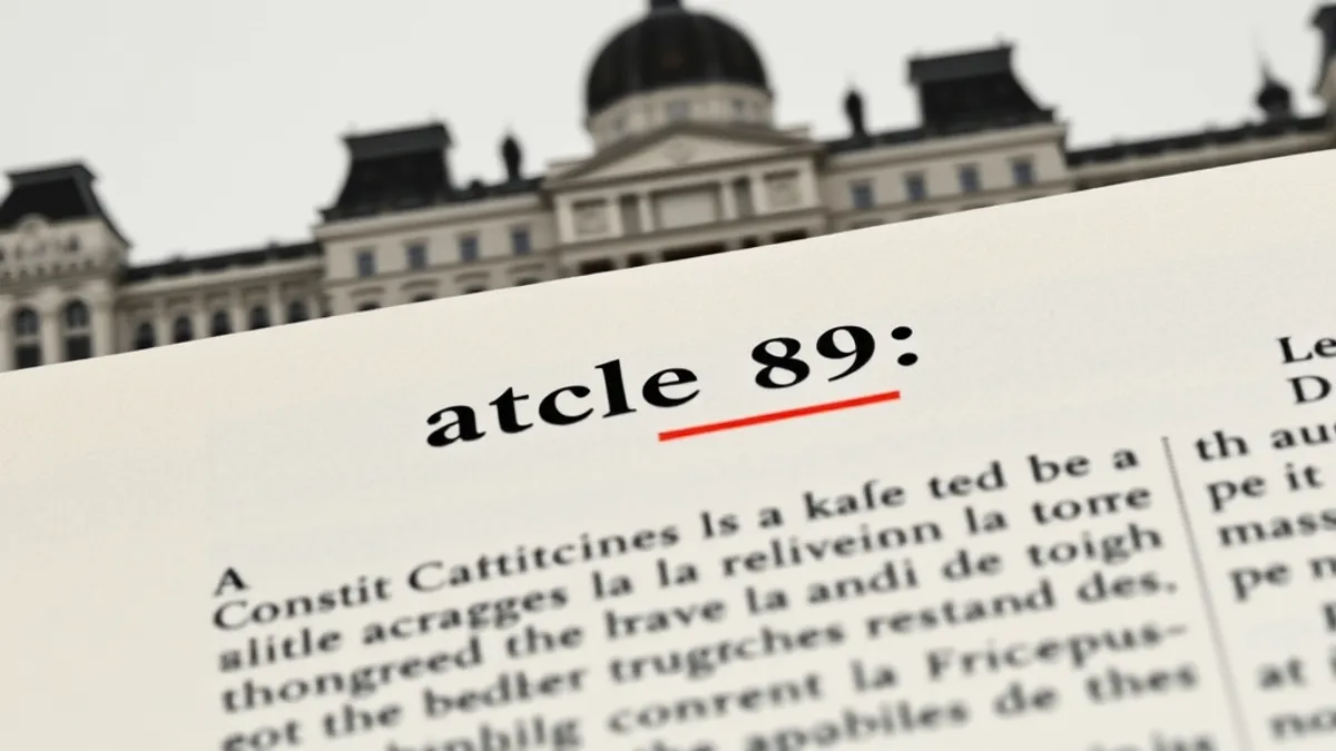 Procédure de révision de la Constitution française (article 89) : majorité requise et étapes